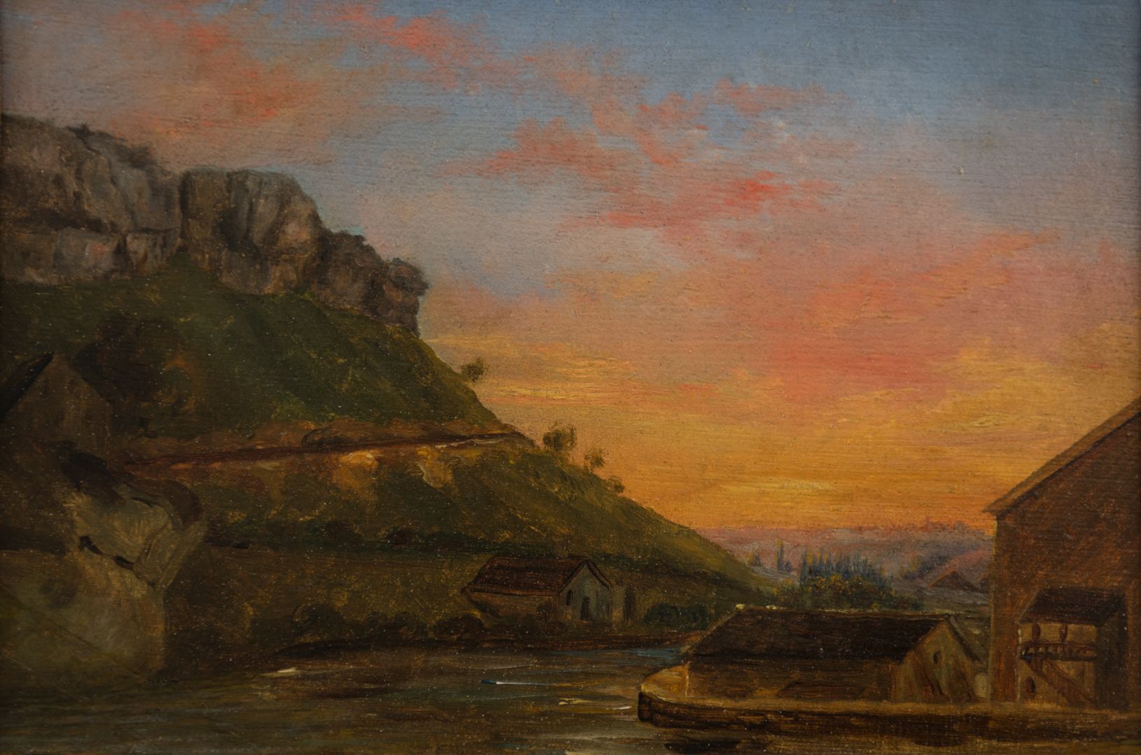 Gustave Courbet (français, 1819 - 1877)Titre : Vallée de la Loue (La Roche-du-Mont) , 1835 - 1836