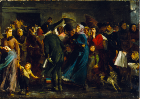 La Queue À La Boucherie En 1871 Andrieux Clément-Auguste Vers 1871 Huile sur toile Musée Carnavalet, Histoire de Paris CC0 Paris Musées / Musée Carnavalet - Histoire de Paris​