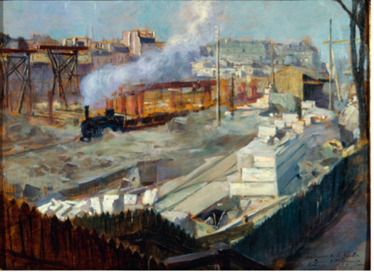 Les Travaux De La Nouvelle Gare D'Orléans, En 1899 Marec Victor En 1899 Huile sur toile Musée Carnavalet, Histoire de Paris CC0 Paris Musées / Musée Carnavalet - Histoire de Paris