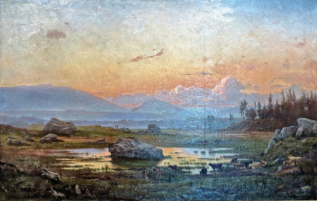Crépuscule Dans La Plaine Des Rocailles Antonin Fanart 1860 Huile sur toile Ornans, musée Gustave Courbet © Musée Gustave Courbet, photo : Pierre Guenat