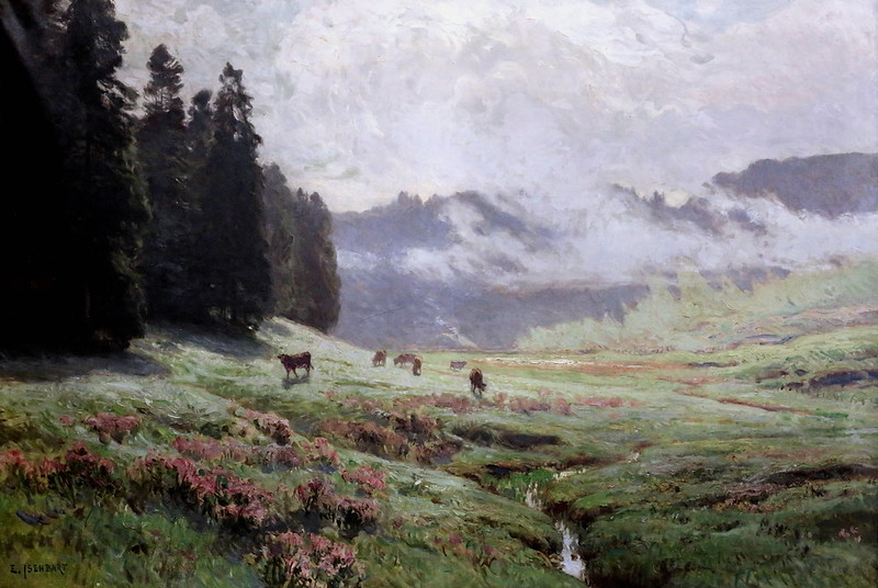 Brume Du Matin Au Bélieu N.D. Emile Isenbart Huile sur toile Ornans, musée Gustave Courbet © Musée Gustave Courbet, photo : Mélodie Pardonnet Cg25