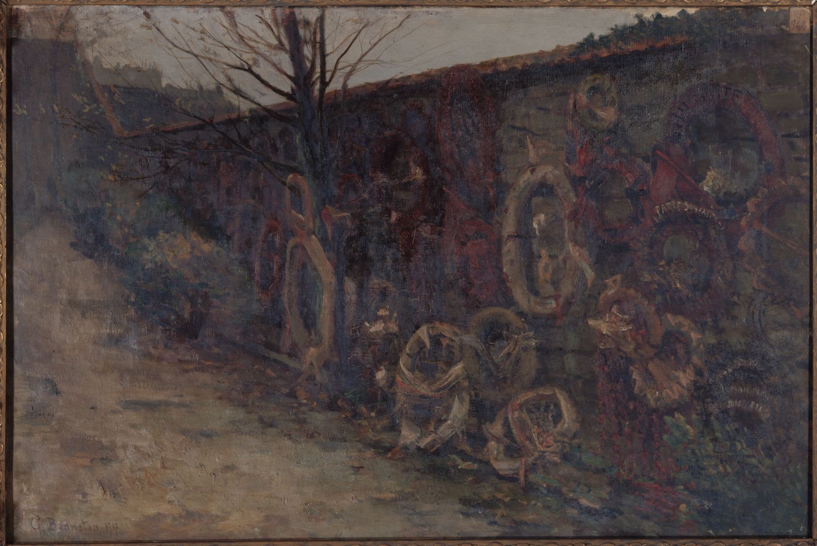 Le Mur Des Fédérés Au Cimetière Du Père-Lachaise Bonneton, Germain Eugène En 1907 Peinture à l'huile Musée Carnavalet, Histoire de Paris CC0 Paris Musées / Musée Carnavalet - Histoire de Paris