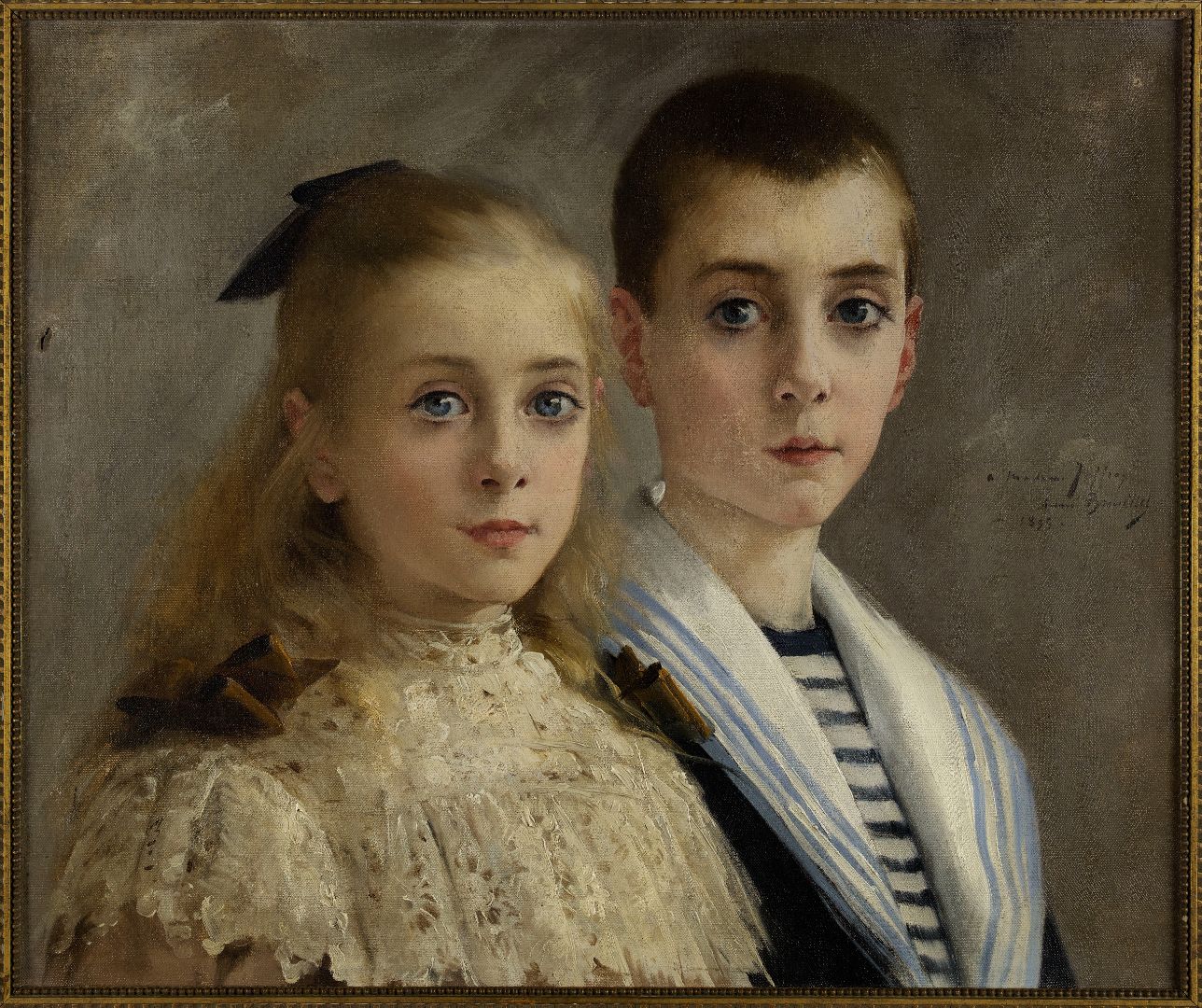 Portrait De Jean Et Jeanne, Les Enfants Du Professeur Joffroy Brouillet, André En 1895 Huile sur toile Petit Palais, musée des Beaux-arts de la Ville de Paris CC0 Paris Musées / Petit Palais, musée des Beaux-Arts de la Ville de Paris