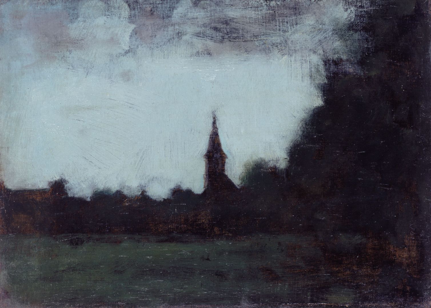 Paysage D'Alsace, Le Clocher De Bernwiller Henner Jean-Jacques Entre 1890 et 1905 Peinture à l'huile Petit Palais, musée des Beaux-arts de la Ville de Paris CC0 Paris Musées / Petit Palais, musée des Beaux-Arts de la Ville de Paris