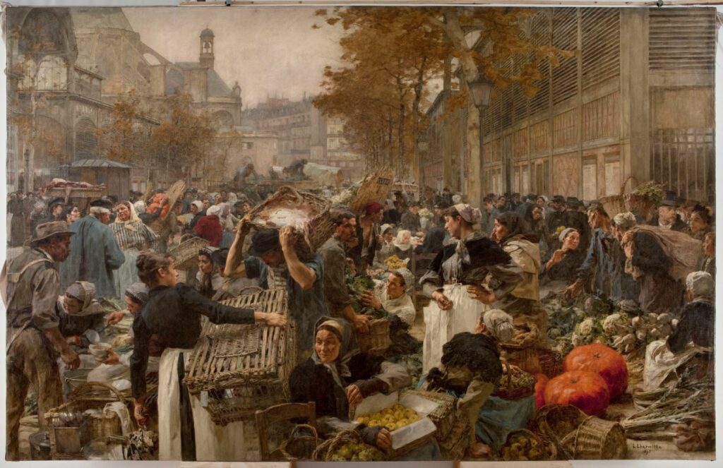 Les Halles L'hermitte Léon Augustin En 1895 Huile sur toile Petit Palais, musée des Beaux-arts de la Ville de Paris CC0 Paris Musées / Petit Palais, musée des Beaux-Arts de la Ville de Paris