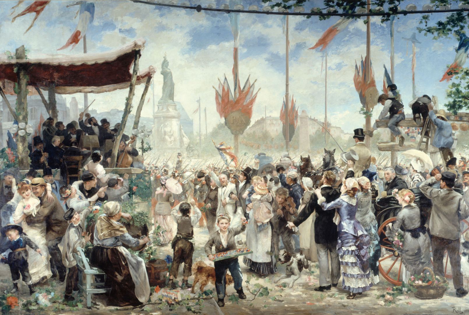 14 Juillet 1880, Inauguration Du Monument À La République Roll, Alfred Philippe En 1882 Peinture à l'huile Petit Palais, musée des Beaux-arts de la Ville de Paris CC0 Paris Musées / Petit Palais, musée des Beaux-Arts de la Ville de Paris