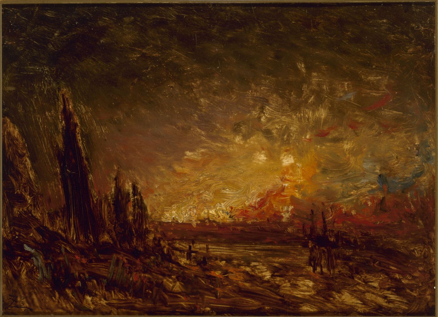 L'incendie Ziem Félix 19e siècle Peinture à l'huile Petit Palais, musée des Beaux-arts de la Ville de Paris CC0 Paris Musées / Petit Palais, musée des Beaux-Arts de la Ville de Paris