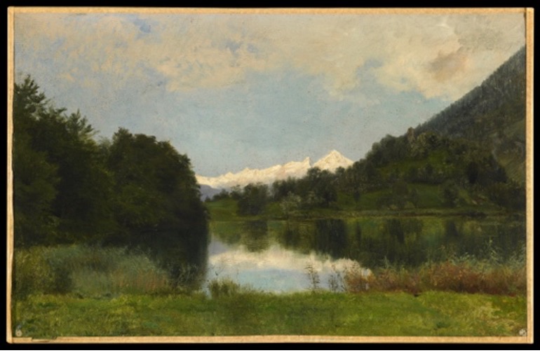 Lac Avec Fond De Neige Fanart Antonin 19e siècle Huile sur toile Musée des Beaux Arts et d’Archéologie de Besançon © Besançon, musée des beaux-arts et d’archéologie – Photographie P. Guenat
