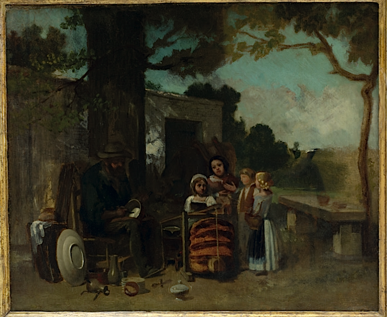 Le Rétameur Gustave Courbet Vers 1842 Huile sur toile Ornans, musée Gustave Courbet – prêt de l’Institut Gustave Courbet, Ornans © Institut Gustave Courbet, Ornans