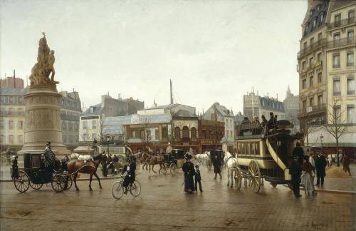 La Place Clichy, En 1896 Grandjean Edmond 1896 Huile sur toile Musée Carnavalet, Histoire de Paris CC0 Paris Musées / Musée Carnavalet - Histoire de Paris