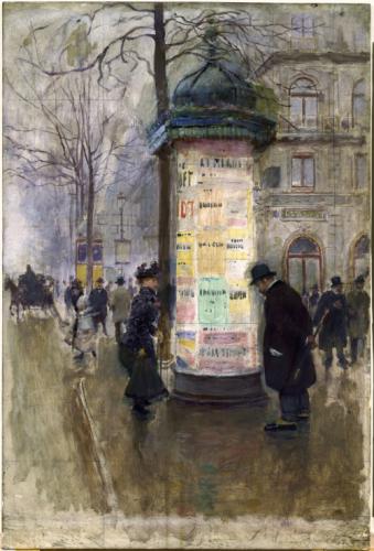 La Colonne Morris Béraud Jean Vers 1885 Huile sur toile Musée Carnavalet, Histoire de Paris CC0 Paris Musées / Musée Carnavalet - Histoire de Paris