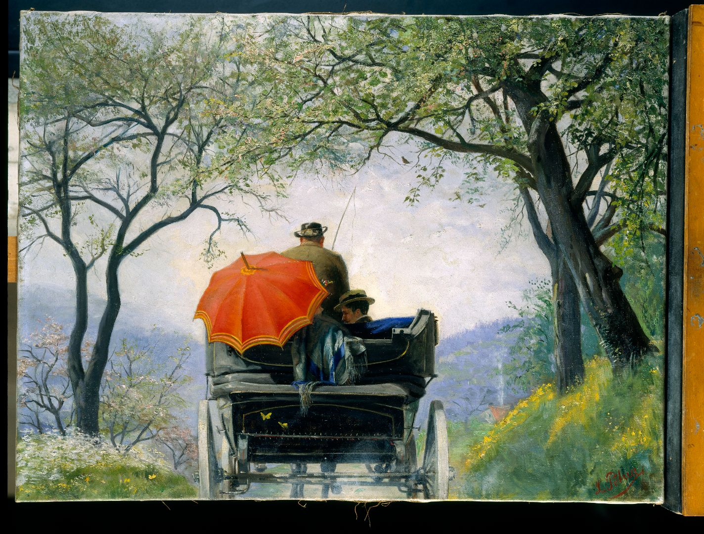 Promenade En Fiacre Au Printemps PETUA Léon Jean 19e siècle Peinture à l’huile Musée des Beaux Arts et d’Archéologie de Besançon © Besançon, musée des beaux-arts et d’archéologie – Photographie P. Guenat