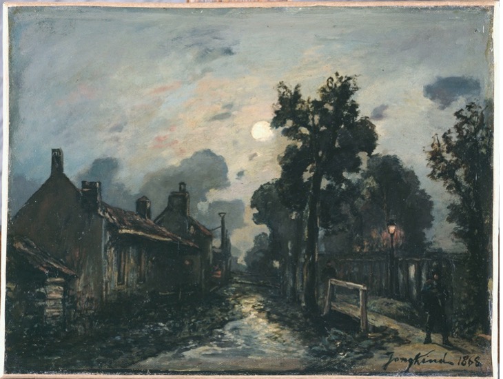 Une Rue À Delft, Le Soir Jongkind Johan Barthold En 1868 Peinture à l'huile Petit Palais, musée des Beaux-arts de la Ville de Paris CC0 Paris Musées / Petit Palais, musée des Beaux-Arts de la Ville de Paris