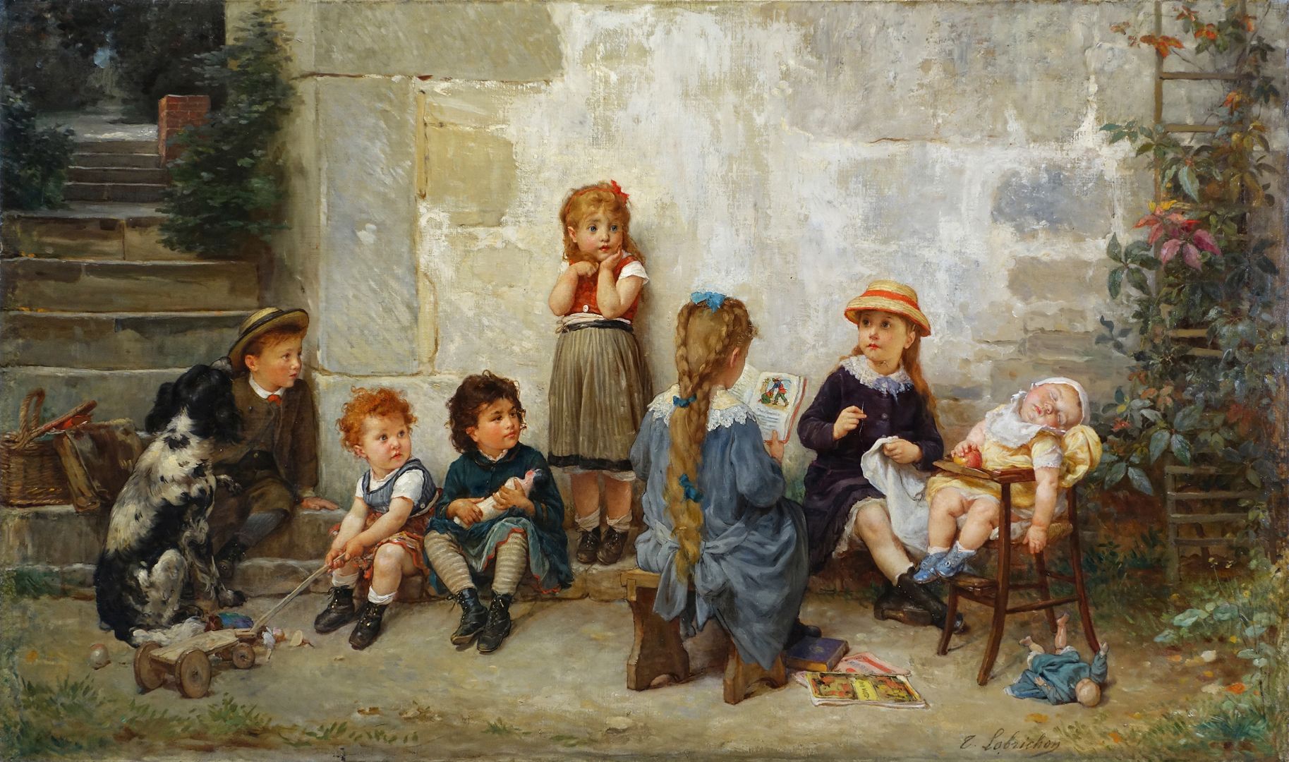 Timoléon Lobrichon, Le passage difficile © Coll Musée de Lons-le-Saunier, cliché Françoise Auger-Feige
