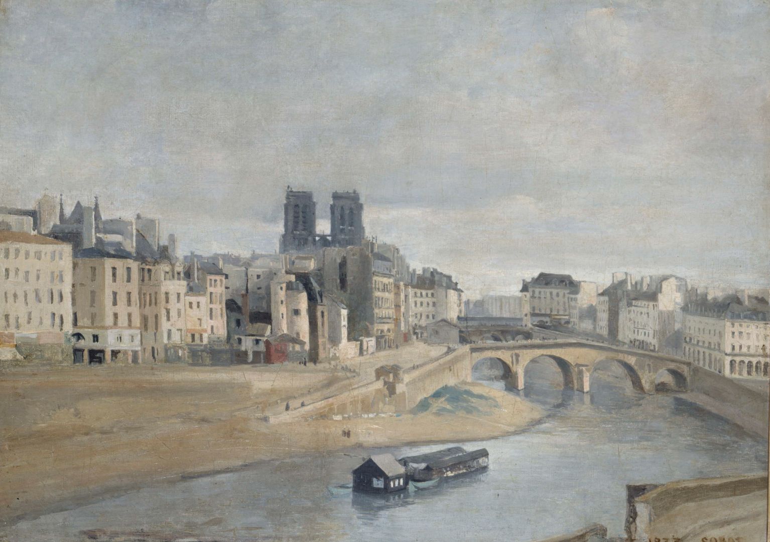 Le Quai Des Orfèvres Et Le Pont Saint Michel Corot, Camille En 1833 Peinture à l'huile Musée Carnavalet, Histoire de Paris CC0 Paris Musées / Musée Carnavalet - Histoire de Paris